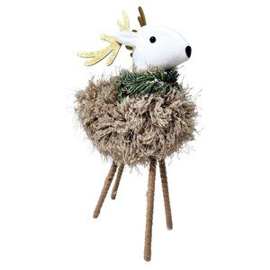 Fabric Furry Deer Christmas Table Party Decoration, Holiday Decor